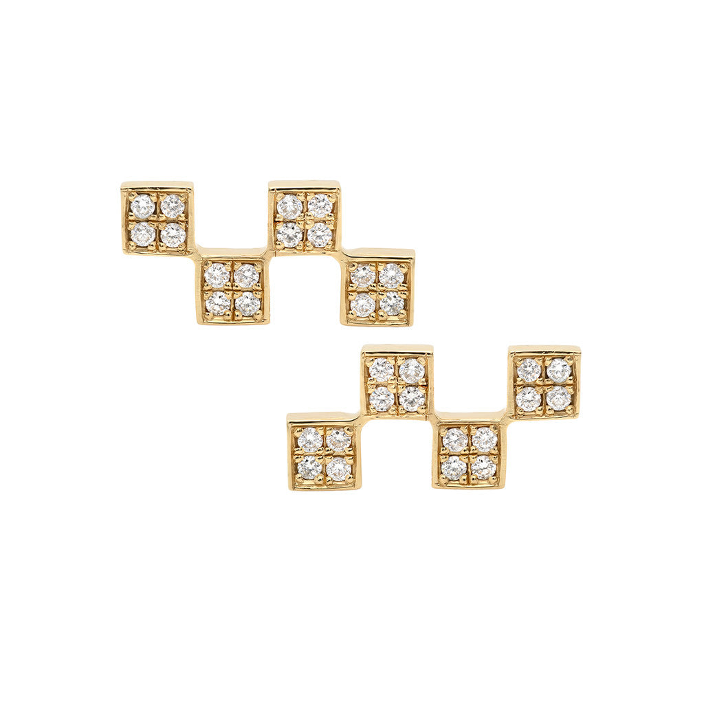 Diamond Checker Studs