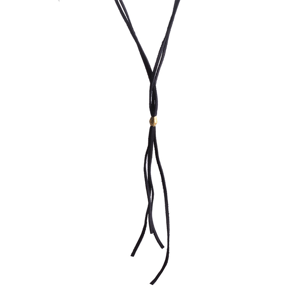 Double Strand Leather Lariat