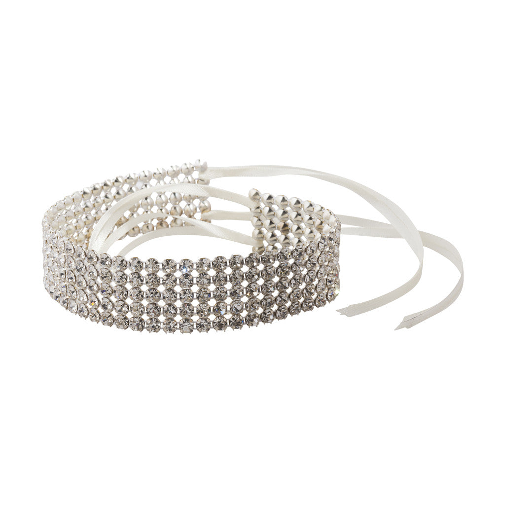 Five Row Diamante Choker
