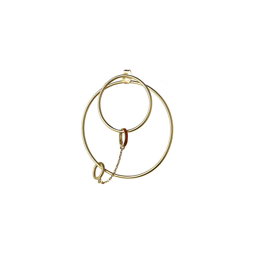 Individual Orbit Champleve Earring