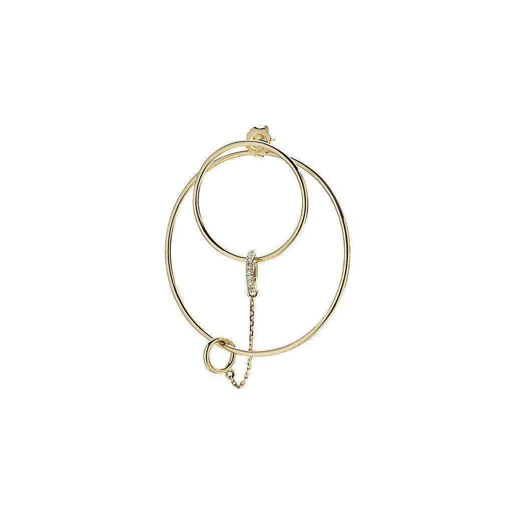Individual Large Orbit Pave Earring