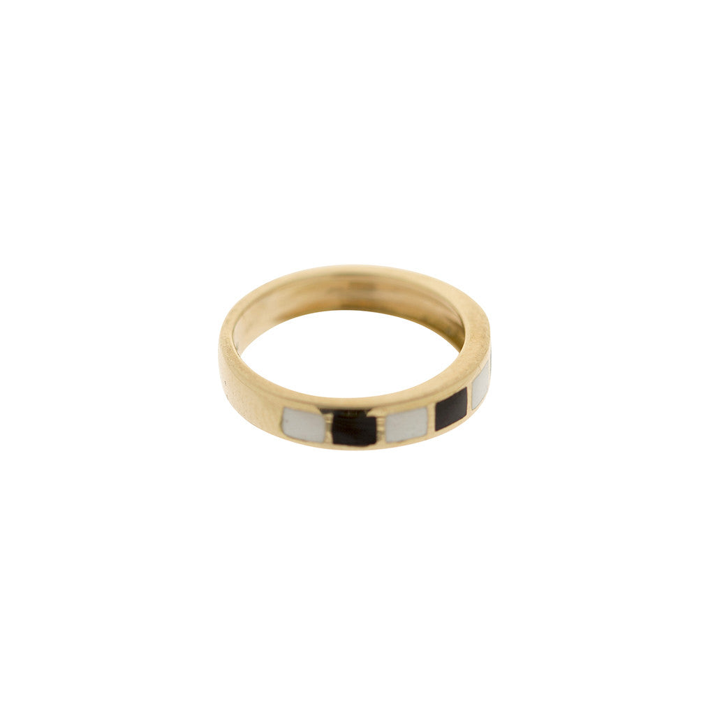Black & White Enamel Band