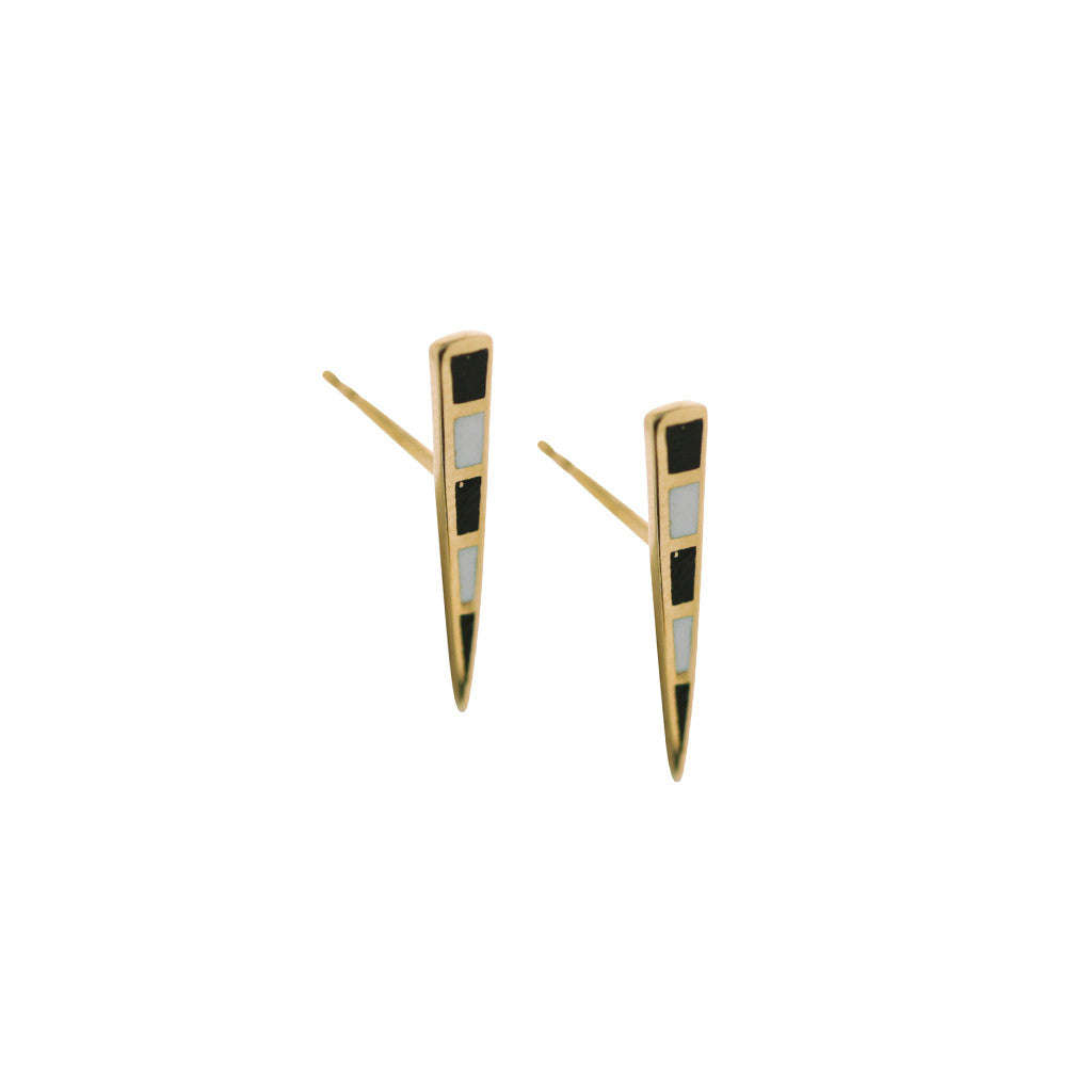 Striped Enamel Studs