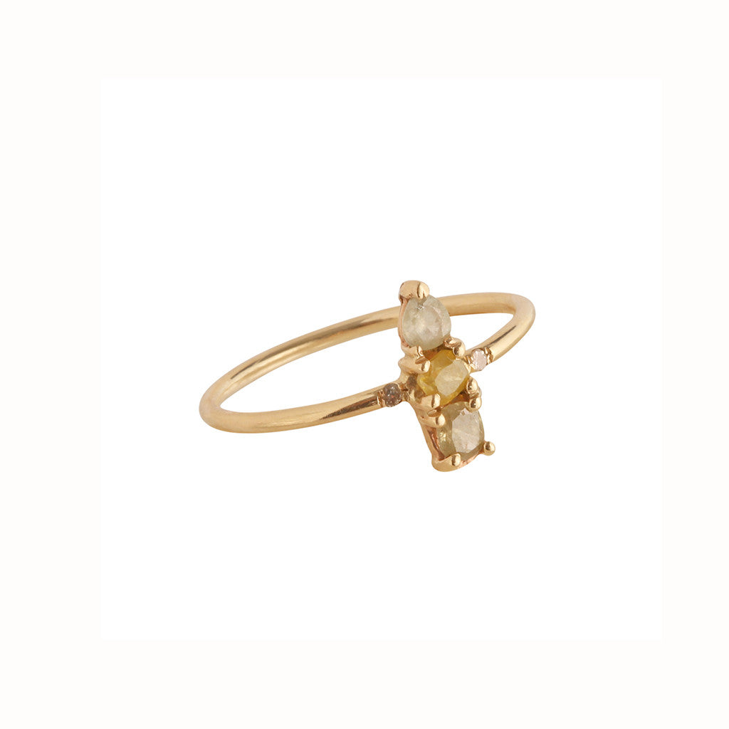 Mixed Diamond Stardust Ring